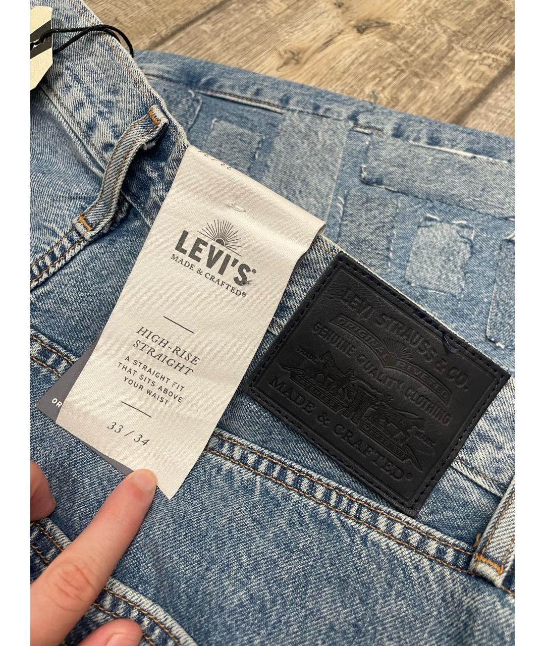 LEVI'S Голубые прямые джинсы, фото 4