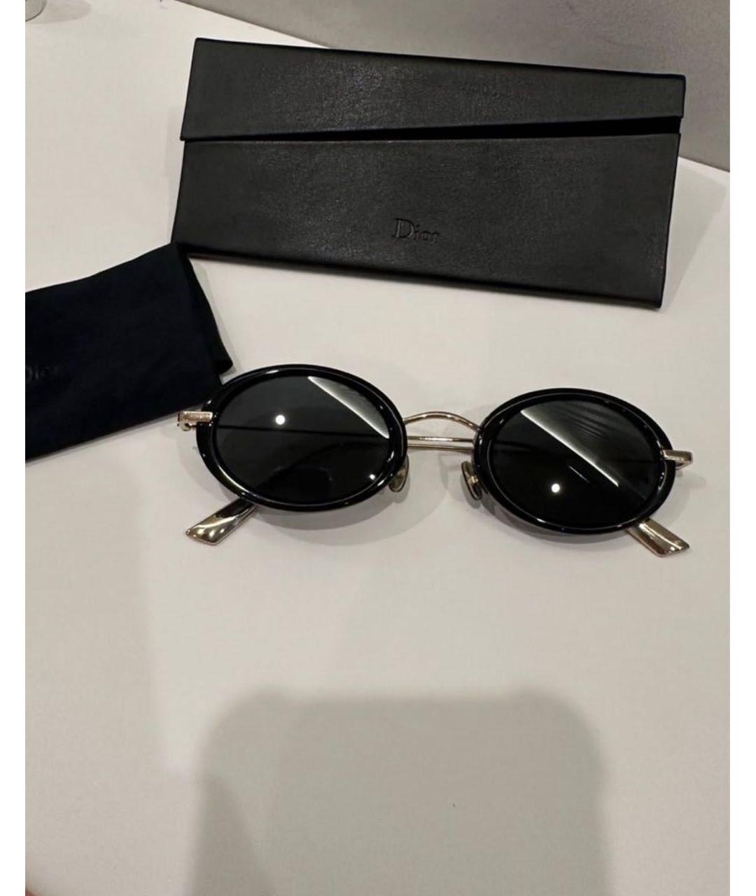 CHRISTIAN DIOR Черные металлические солнцезащитные очки, фото 4
