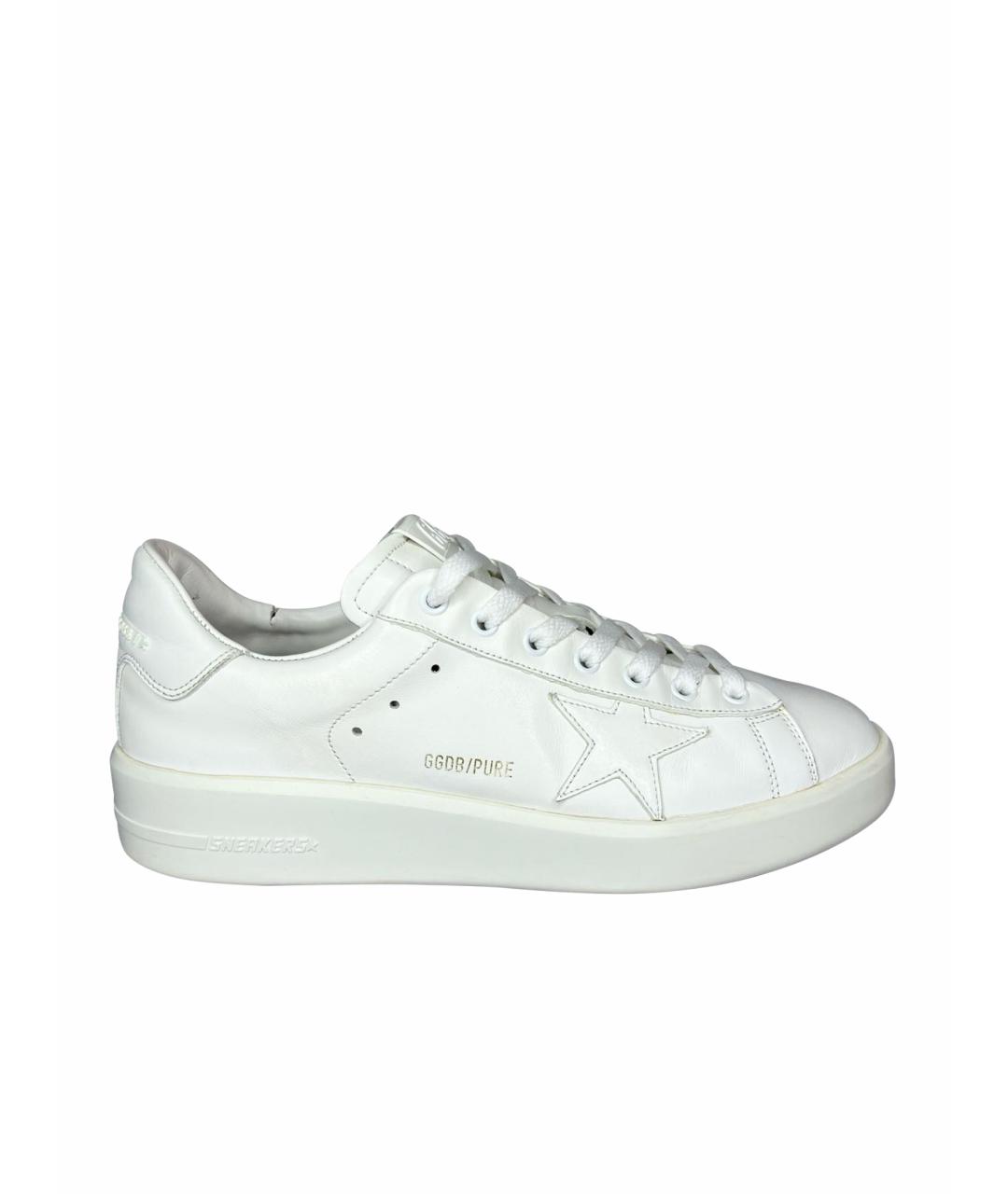 GOLDEN GOOSE DELUXE BRAND Белые кожаные кеды, фото 1