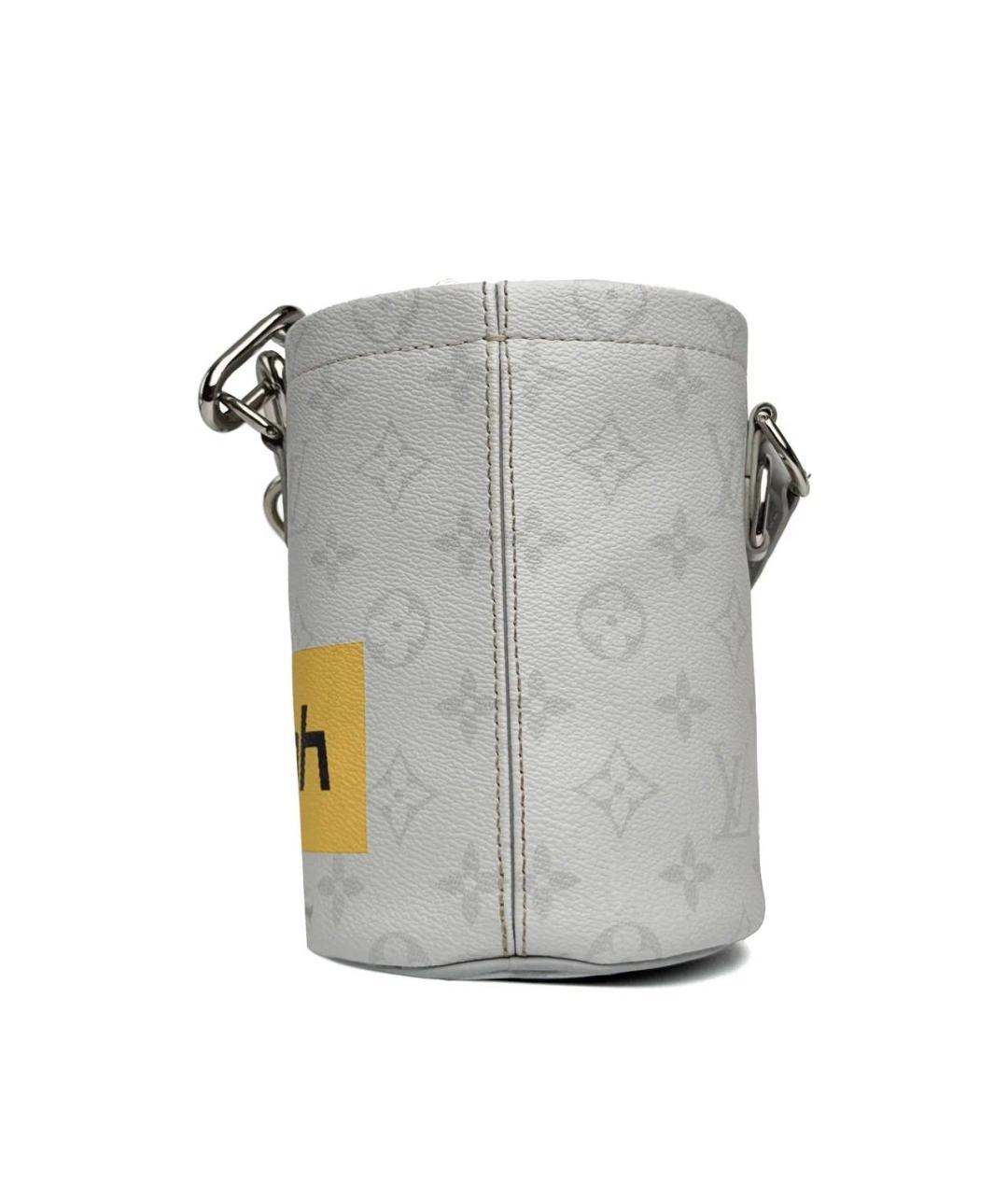 LOUIS VUITTON Белая кожаная сумка на плечо, фото 7