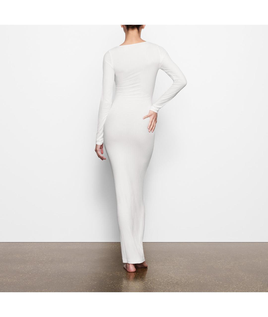 SKIMS Белое повседневное платье, фото 3