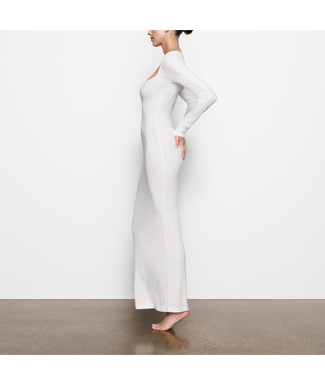 SKIMS Белое повседневное платье, фото 4