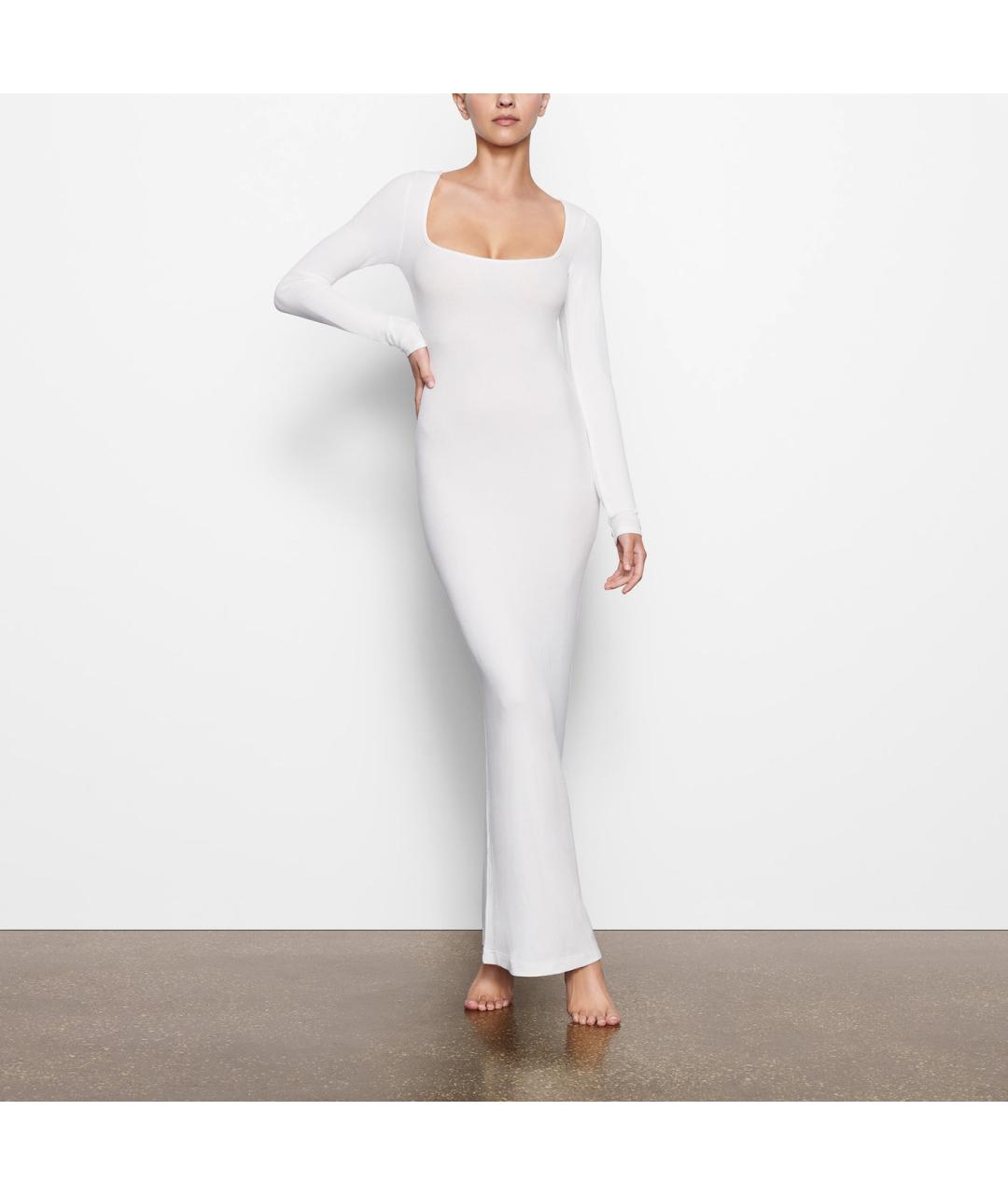 SKIMS Белое повседневное платье, фото 2