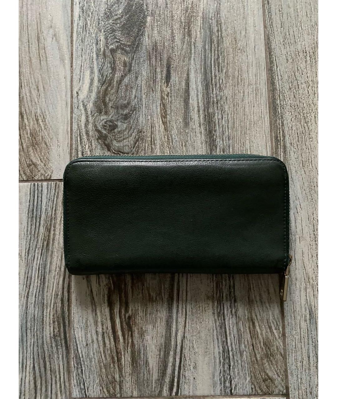 DKNY Зеленый кожаный кошелек, фото 4