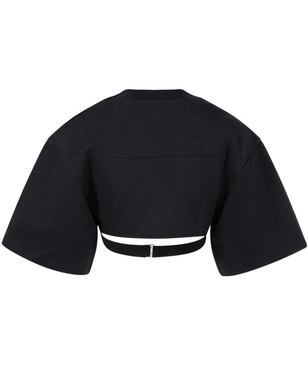 JACQUEMUS Черная хлопковая футболка, фото 2