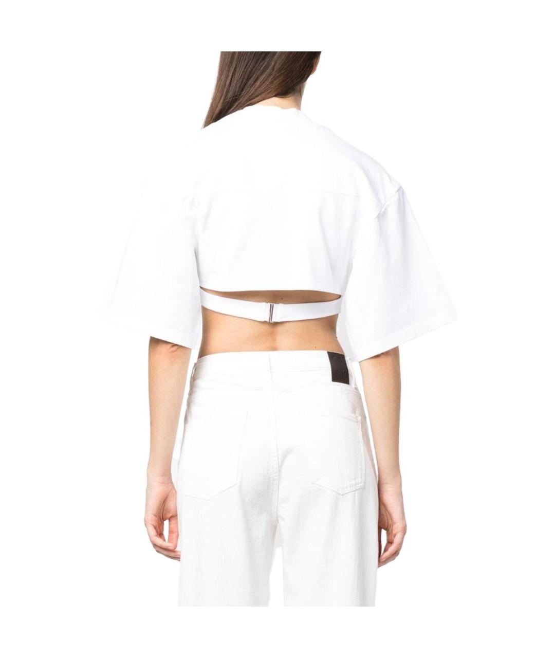 JACQUEMUS Белая хлопковая футболка, фото 3