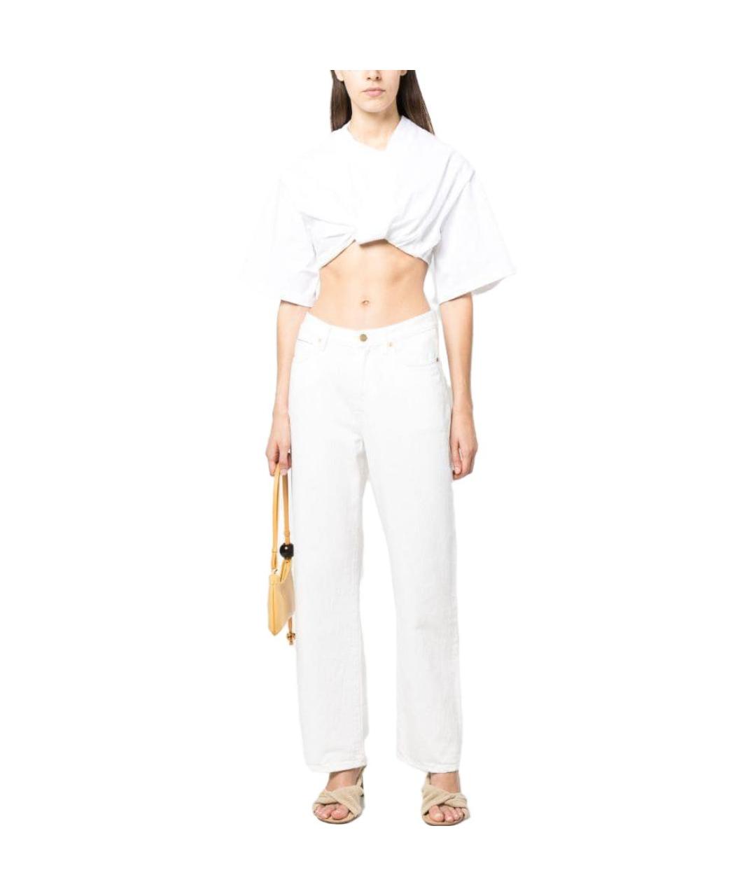 JACQUEMUS Белая хлопковая футболка, фото 2