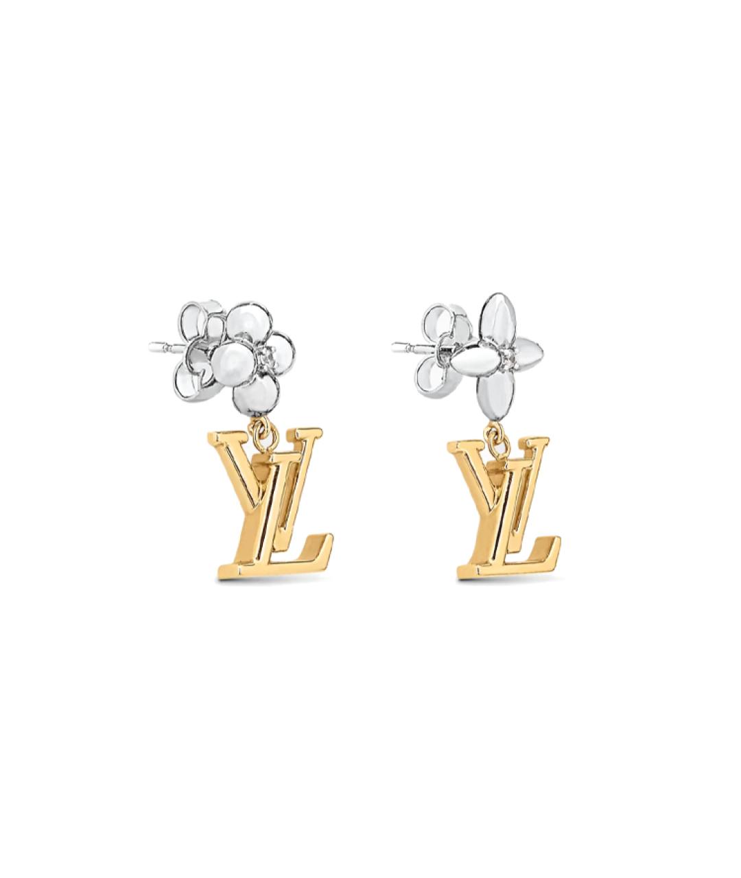 LOUIS VUITTON Золотые металлические серьги, фото 1