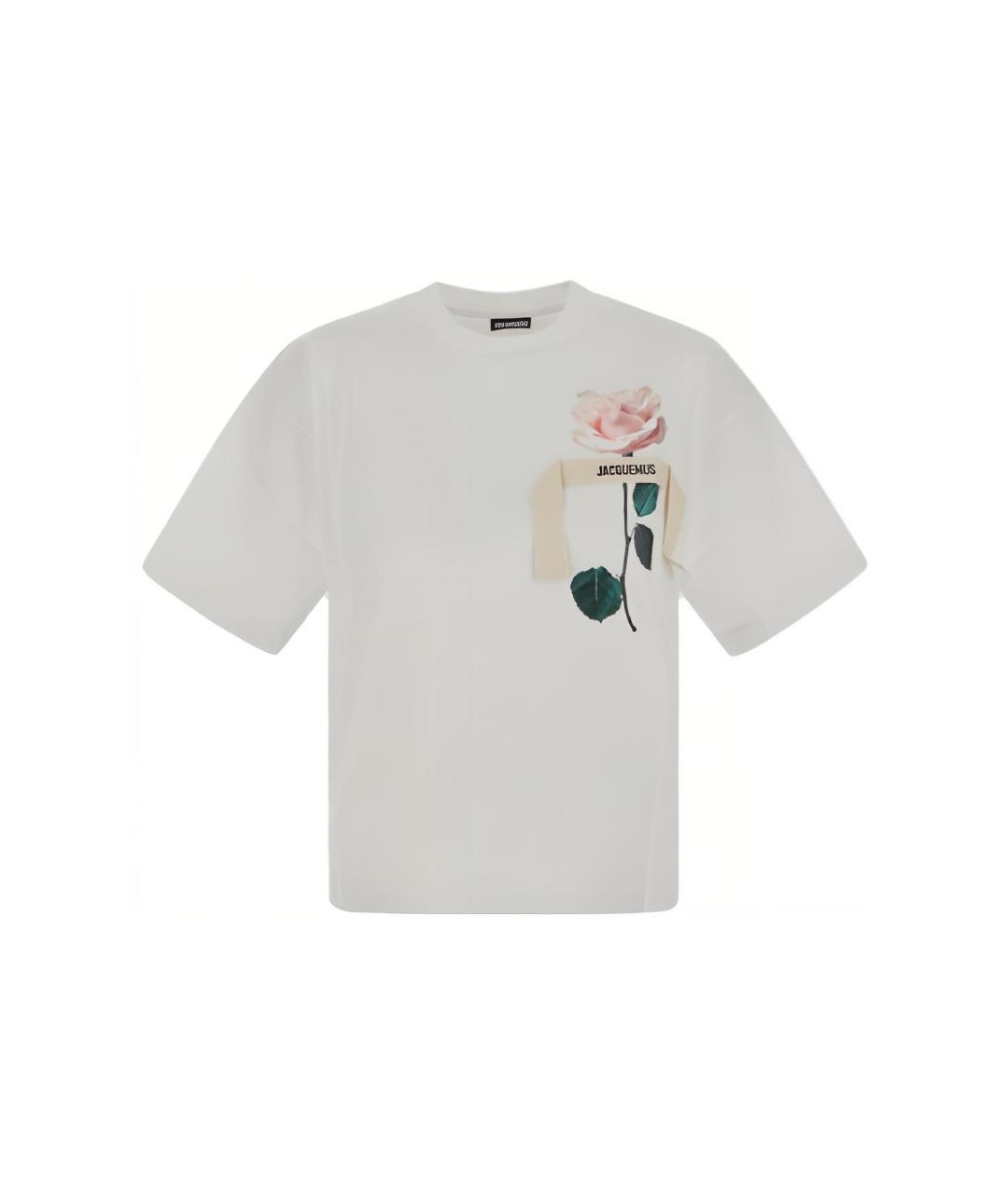 JACQUEMUS Белая хлопковая футболка, фото 1
