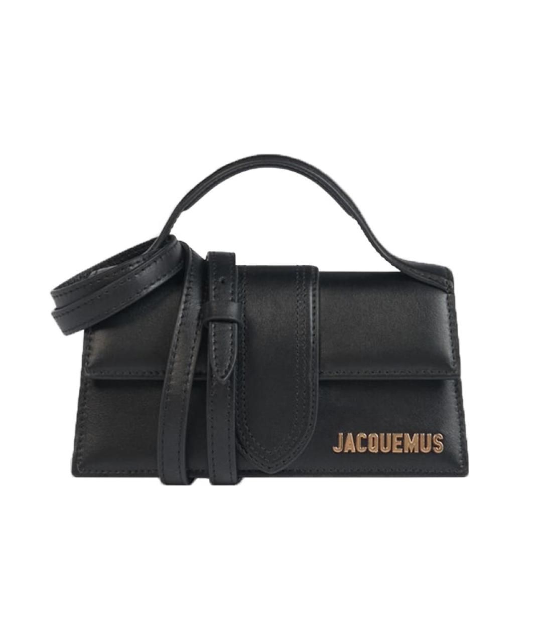 JACQUEMUS Черная кожаная сумка через плечо, фото 8