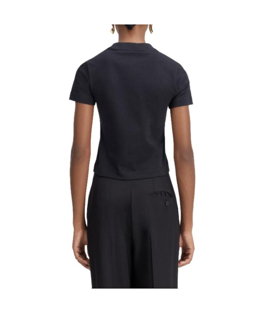 JACQUEMUS Черная хлопковая футболка, фото 5