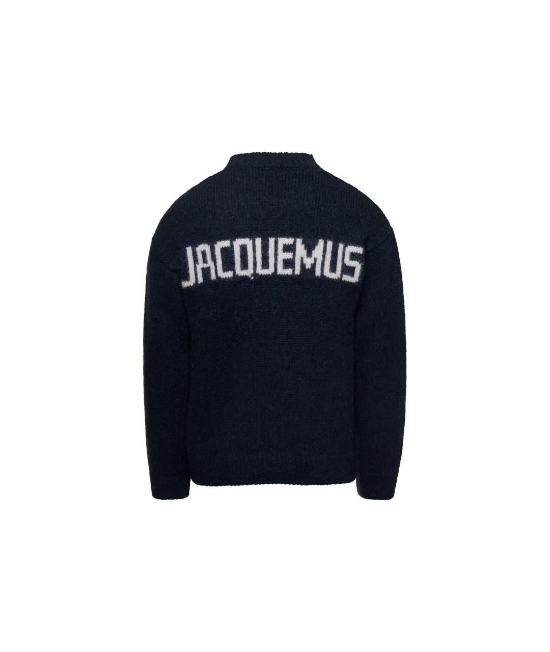 JACQUEMUS Темно-синий кашемировый джемпер / свитер, фото 2