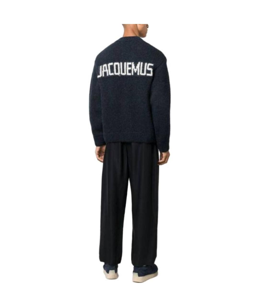 JACQUEMUS Темно-синий кашемировый джемпер / свитер, фото 4