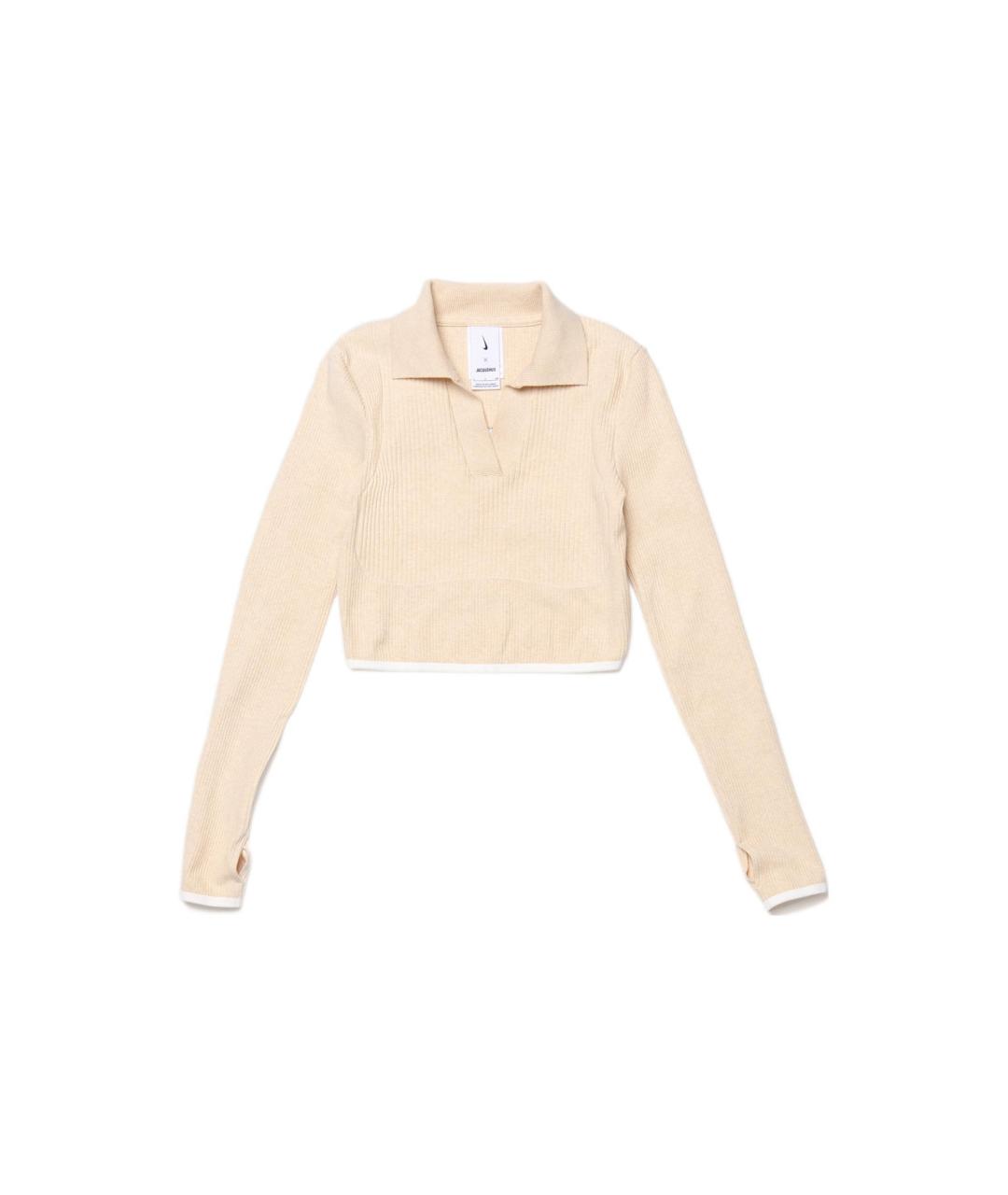 JACQUEMUS Бежевый хлопковый джемпер / свитер, фото 1