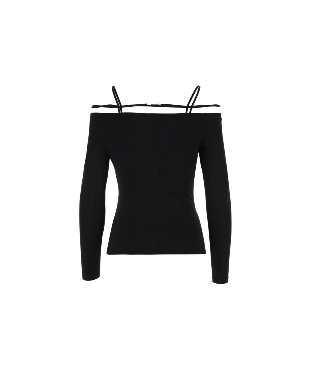 JACQUEMUS Черная хлопковая футболка, фото 2