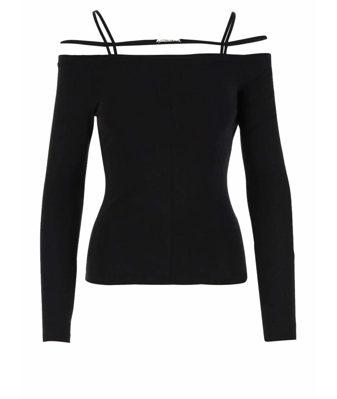 JACQUEMUS Черная хлопковая футболка, фото 1