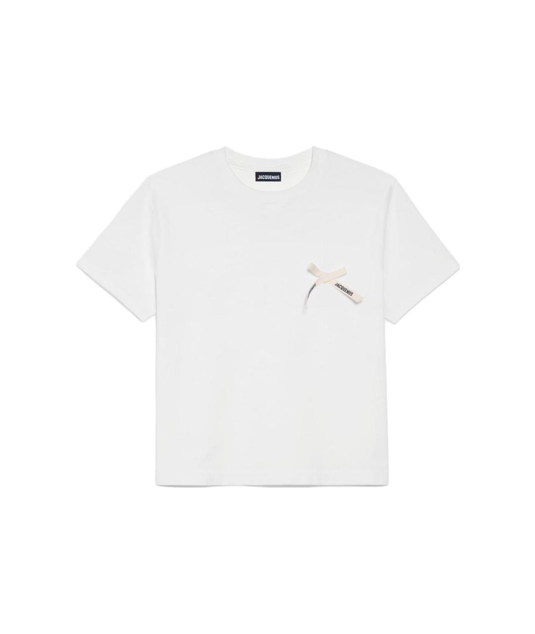 JACQUEMUS Белая хлопковая футболка, фото 1