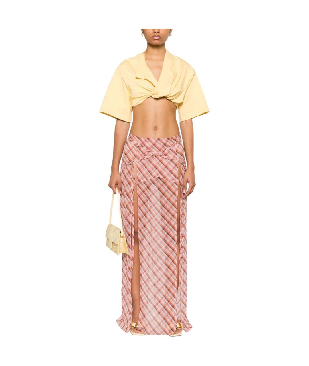 JACQUEMUS Желтая хлопковая футболка, фото 2