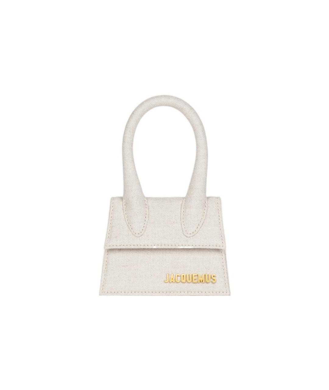 JACQUEMUS Белая кожаная сумка через плечо, фото 1