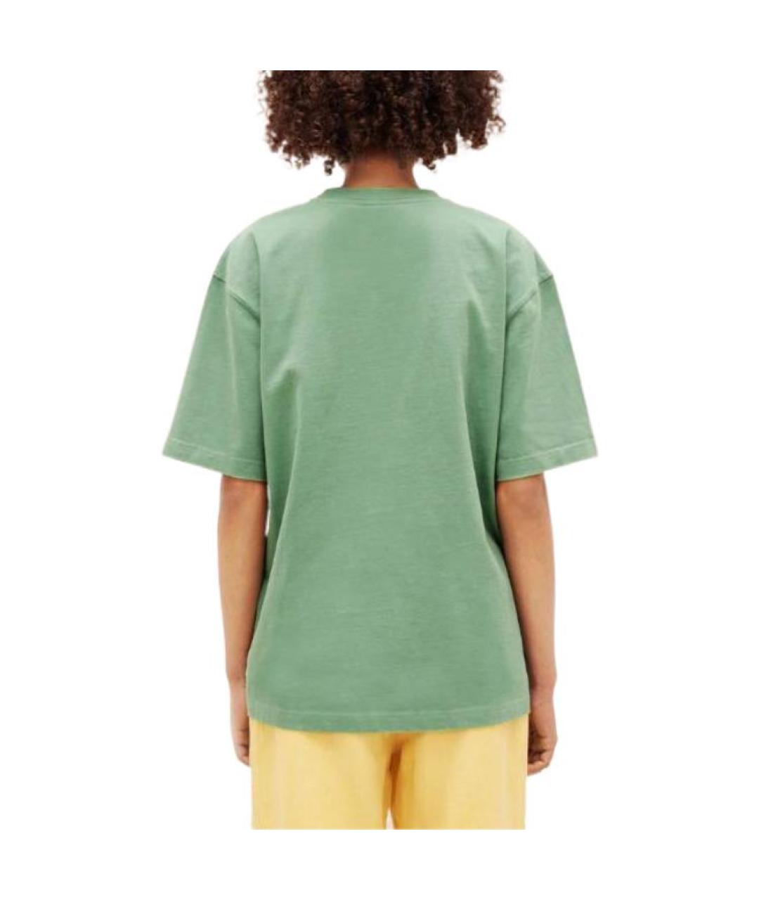 JACQUEMUS Зеленая хлопковая футболка, фото 3