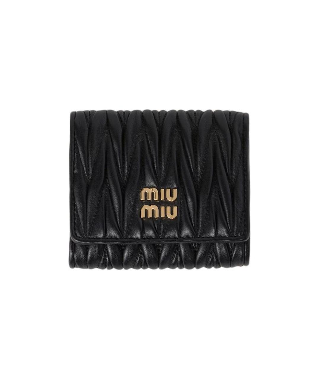 MIU MIU Черный кожаный кошелек, фото 6