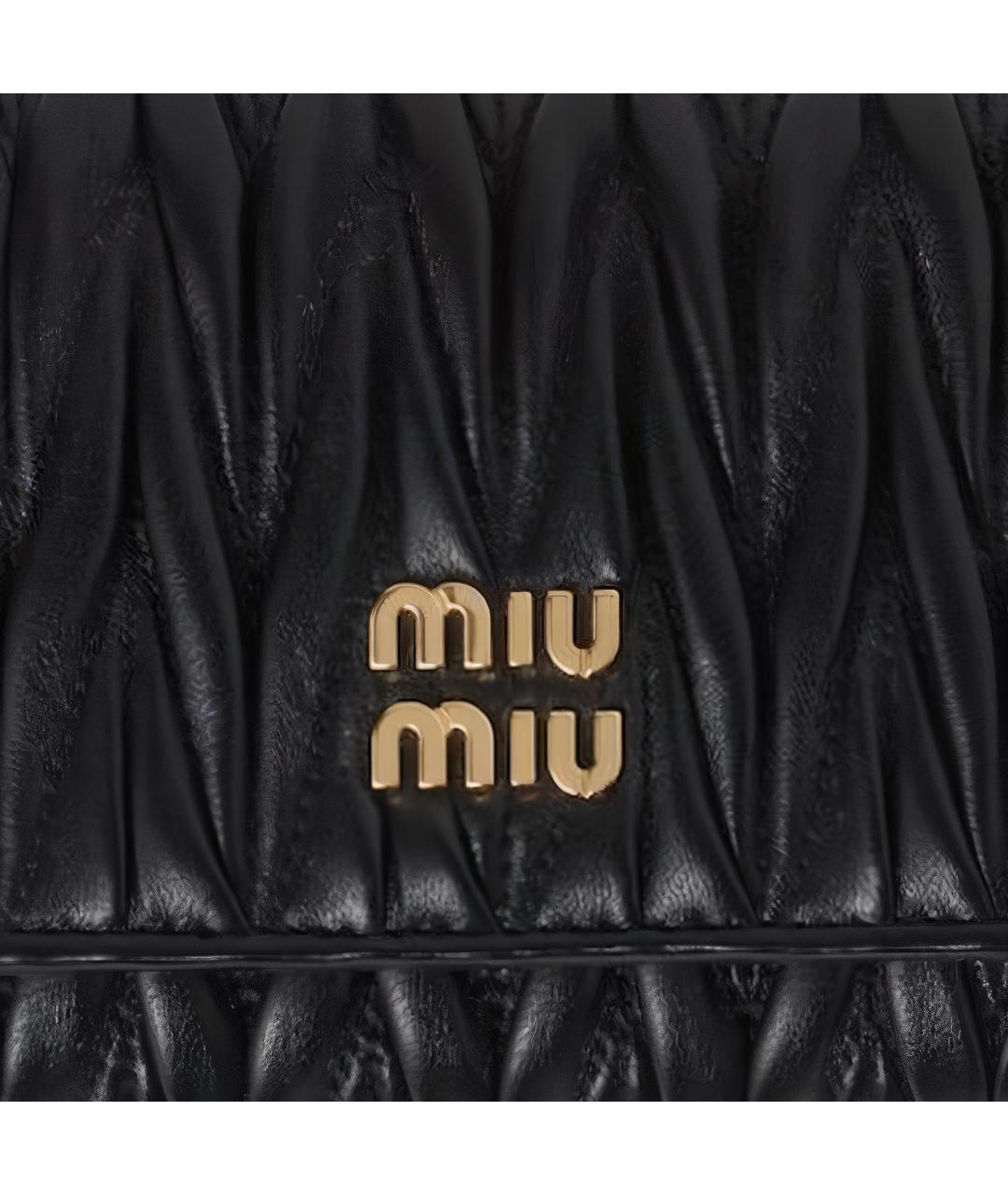 MIU MIU Черный кожаный кошелек, фото 5