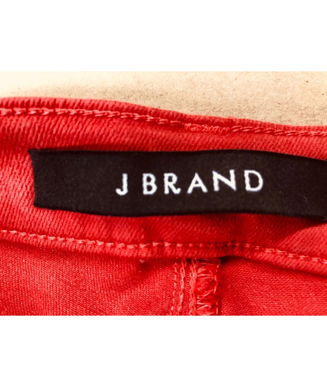 JBRAND Красные хлопко-лиоцелловые джинсы слим, фото 4