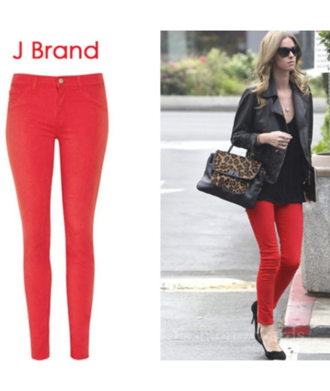 JBRAND Красные хлопко-лиоцелловые джинсы слим, фото 9