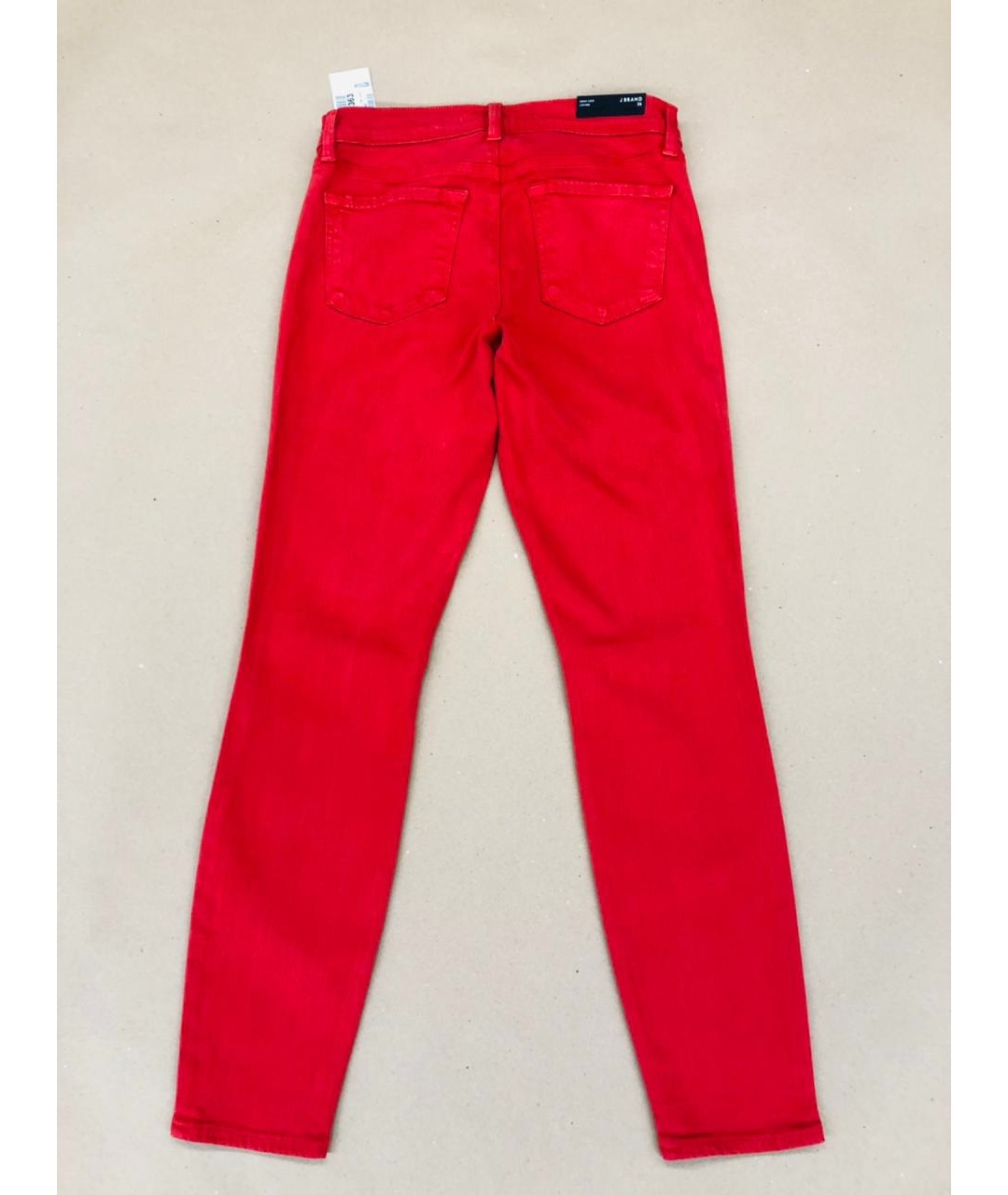 JBRAND Красные хлопко-лиоцелловые джинсы слим, фото 3