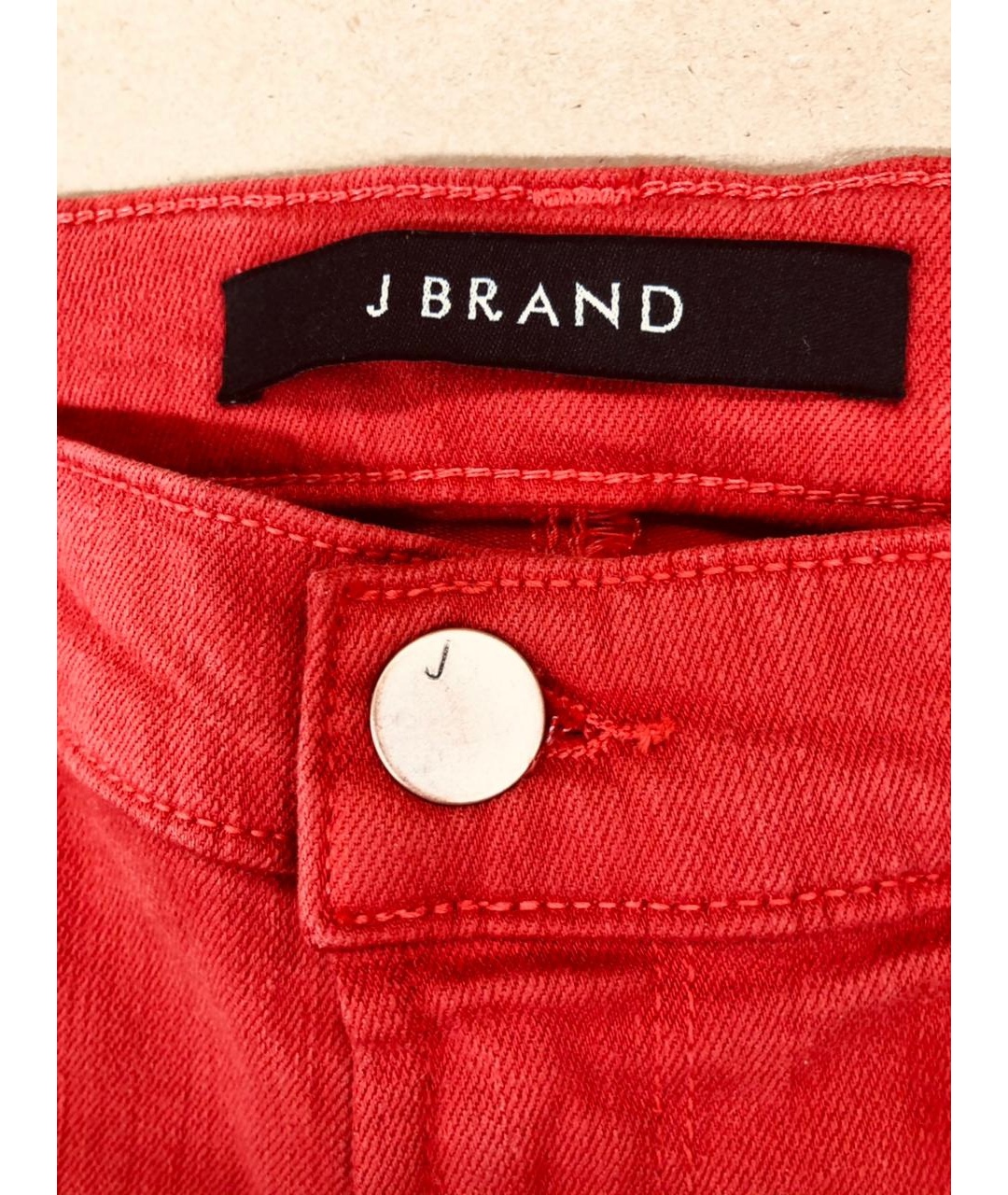 JBRAND Красные хлопко-лиоцелловые джинсы слим, фото 5