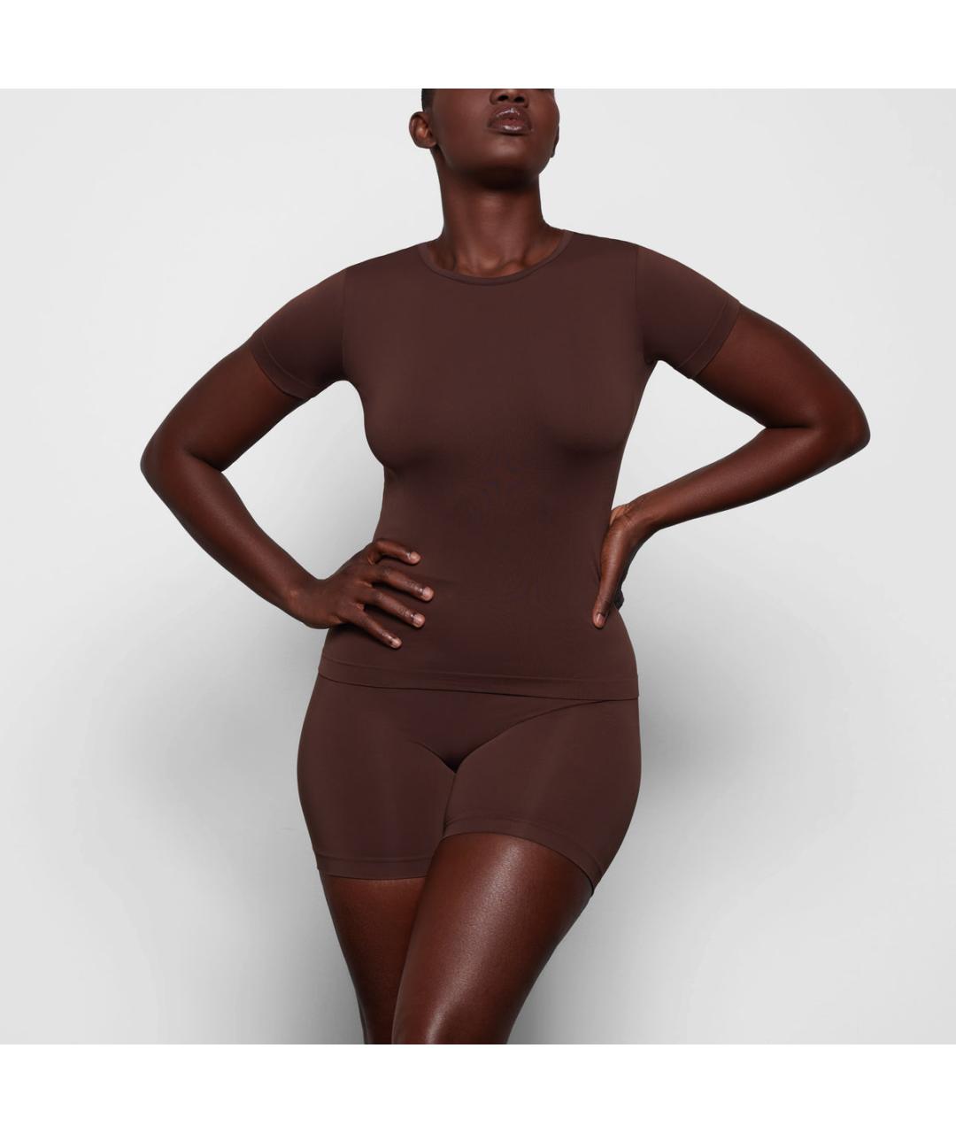 SKIMS Коричневая футболка, фото 2