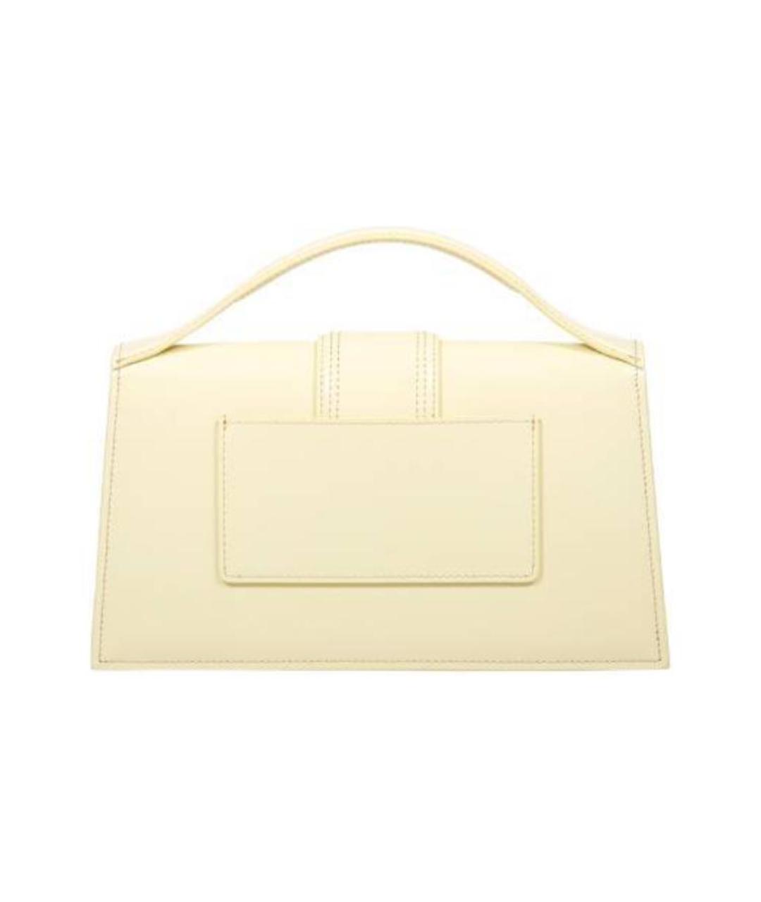 JACQUEMUS Белая кожаная сумка через плечо, фото 3