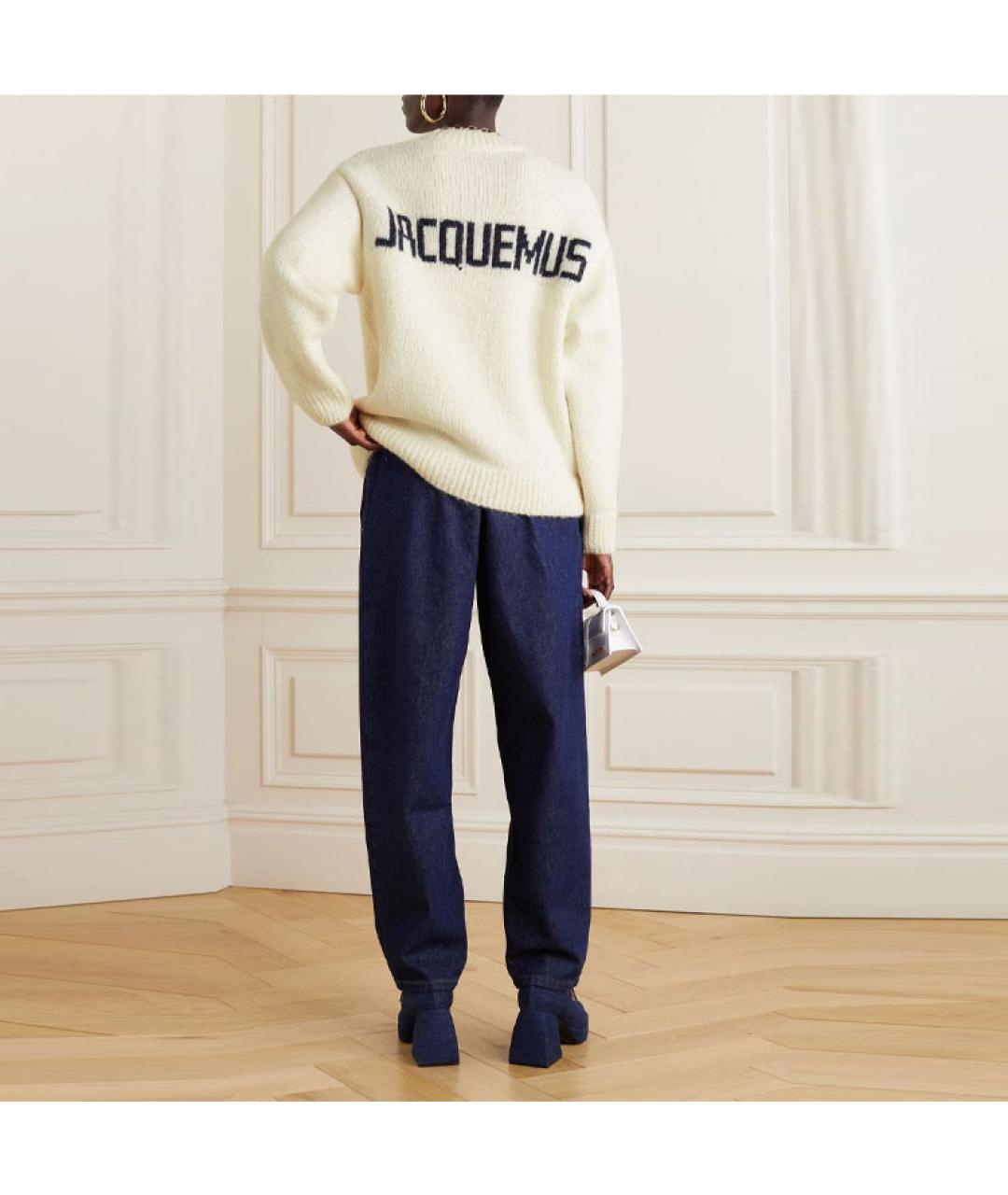 JACQUEMUS Белый кашемировый джемпер / свитер, фото 3