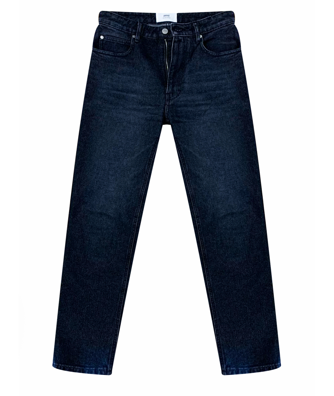 AMI Черные хлопковые прямые джинсы, фото 1