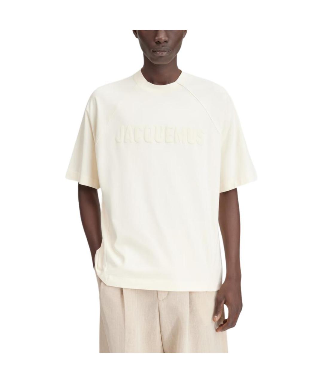 JACQUEMUS Белая хлопковая футболка, фото 2