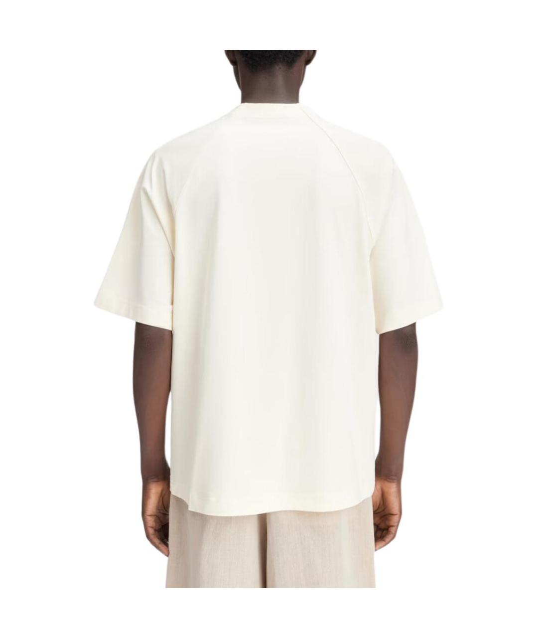 JACQUEMUS Белая хлопковая футболка, фото 3