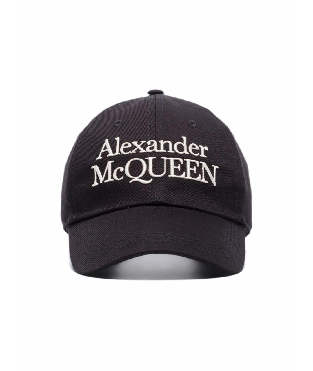 ALEXANDER MCQUEEN Черная хлопковая кепка/бейсболка, фото 1