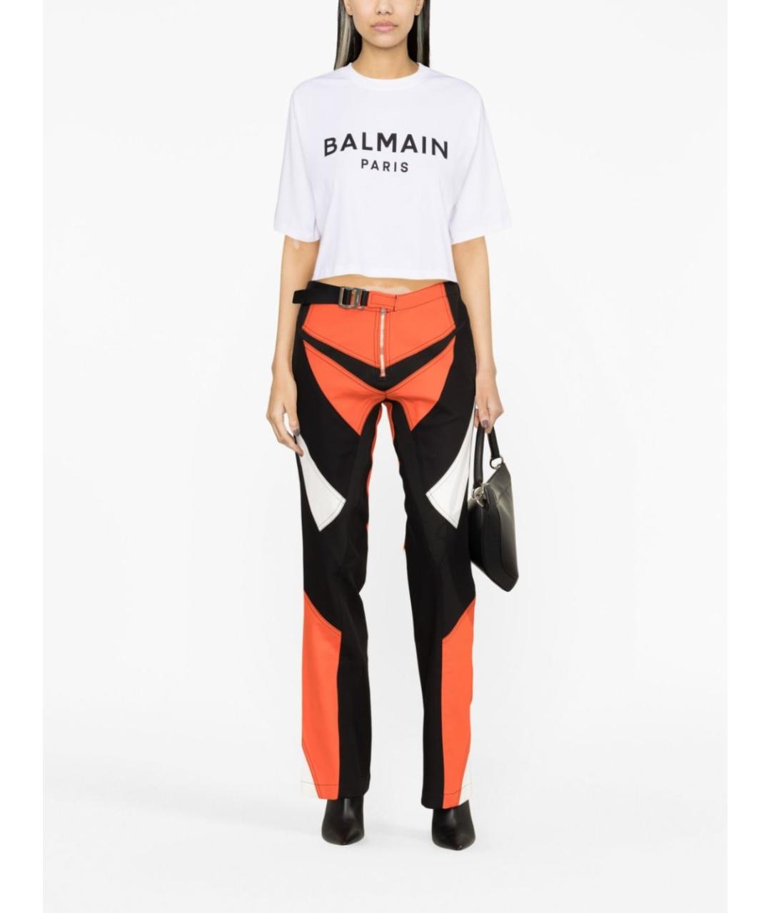 BALMAIN Белая хлопковая футболка, фото 3