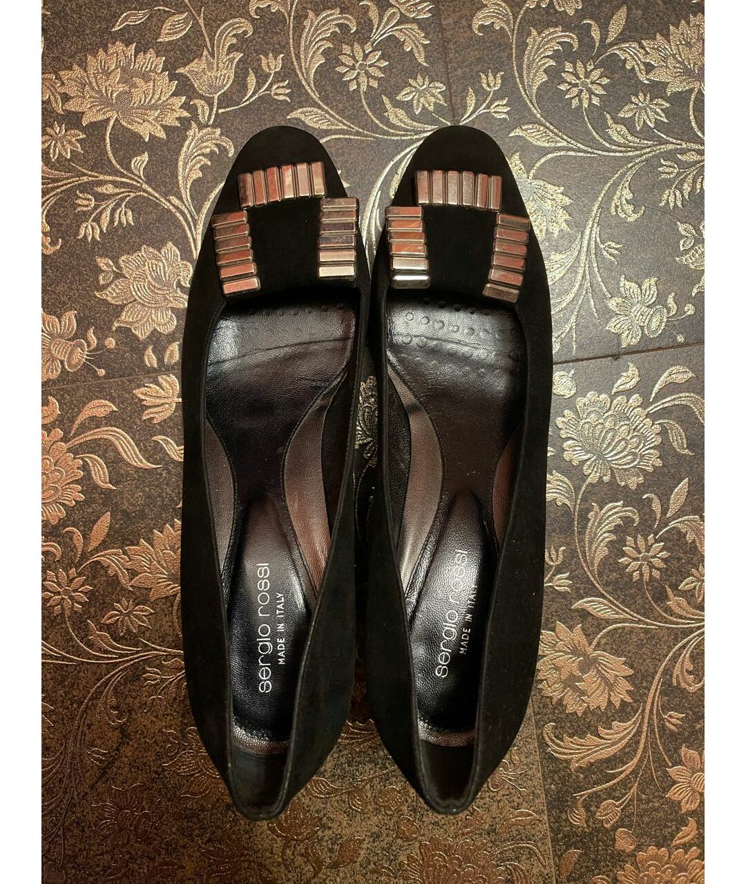 SERGIO ROSSI Черные замшевые туфли, фото 3