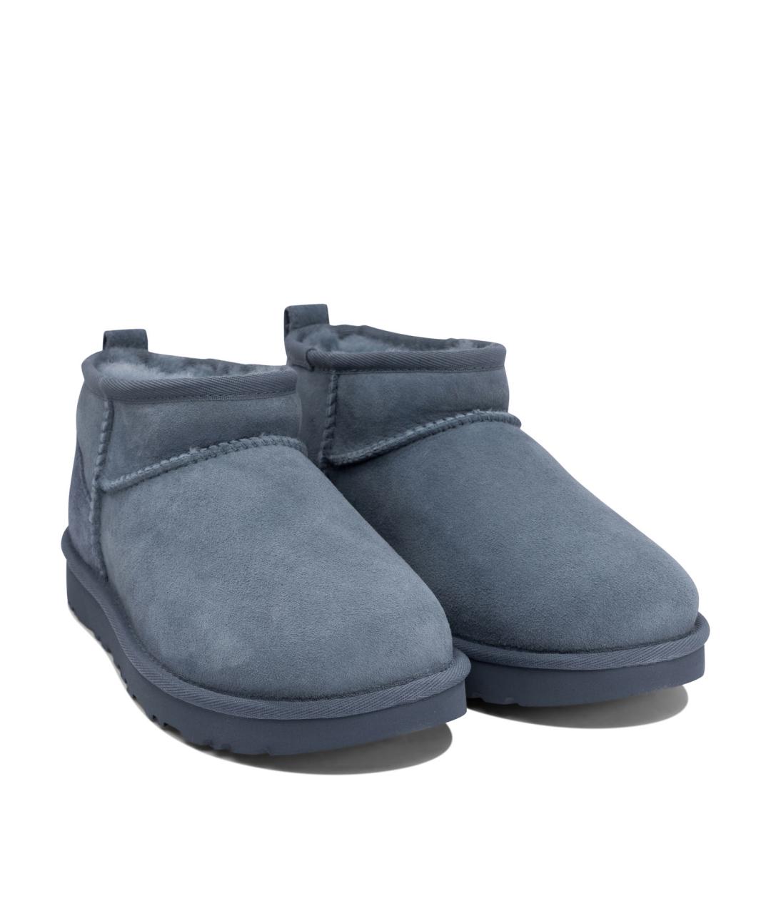 UGG AUSTRALIA Синие кожаные ботинки, фото 2