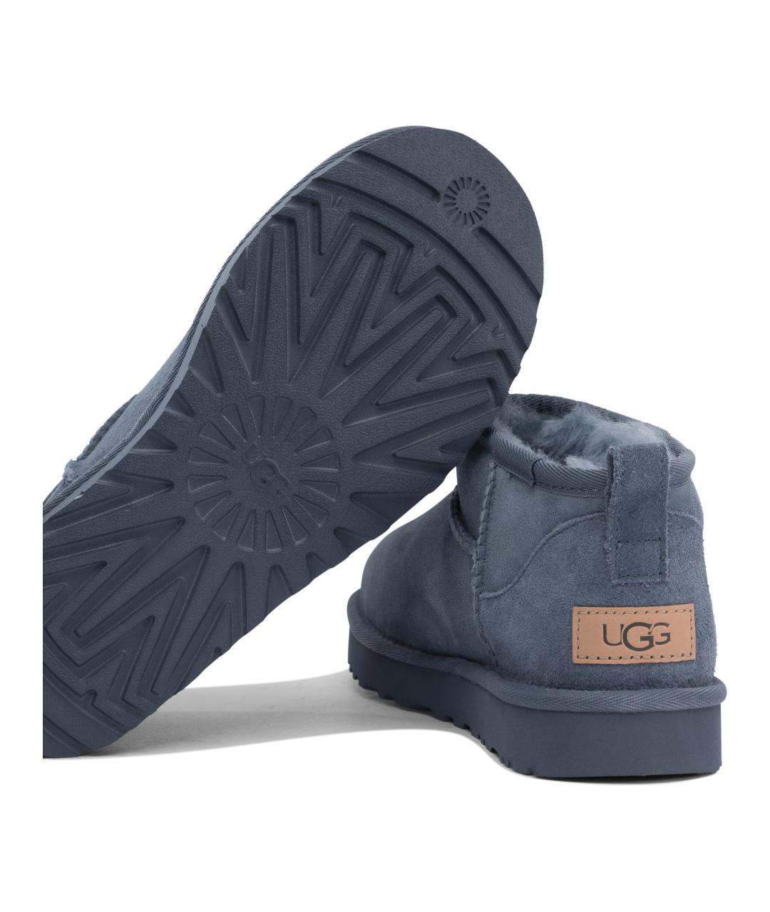 UGG AUSTRALIA Синие кожаные ботинки, фото 5