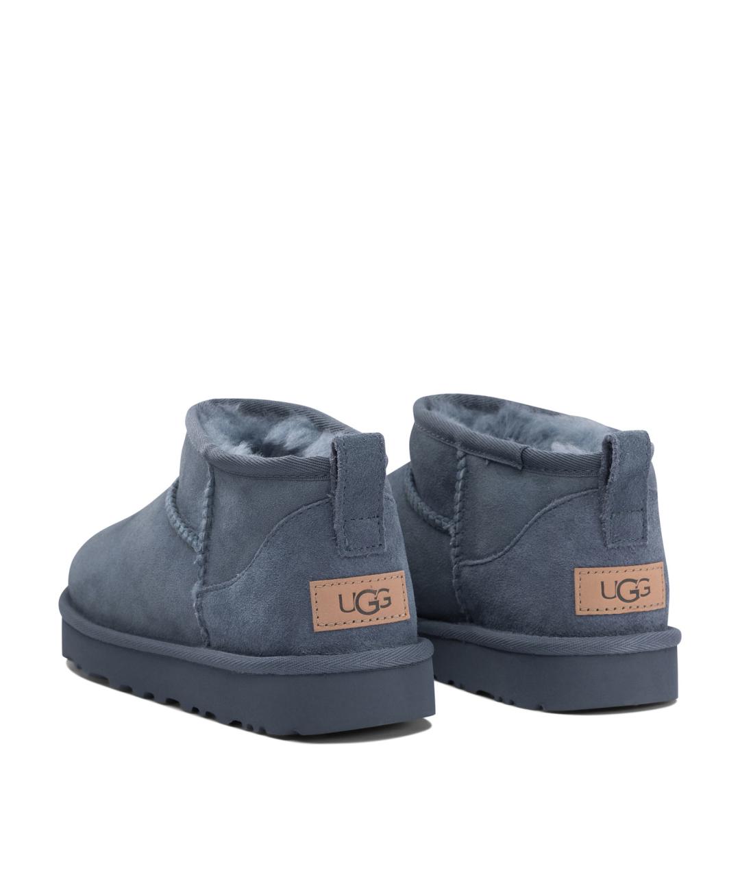 UGG AUSTRALIA Синие кожаные ботинки, фото 4