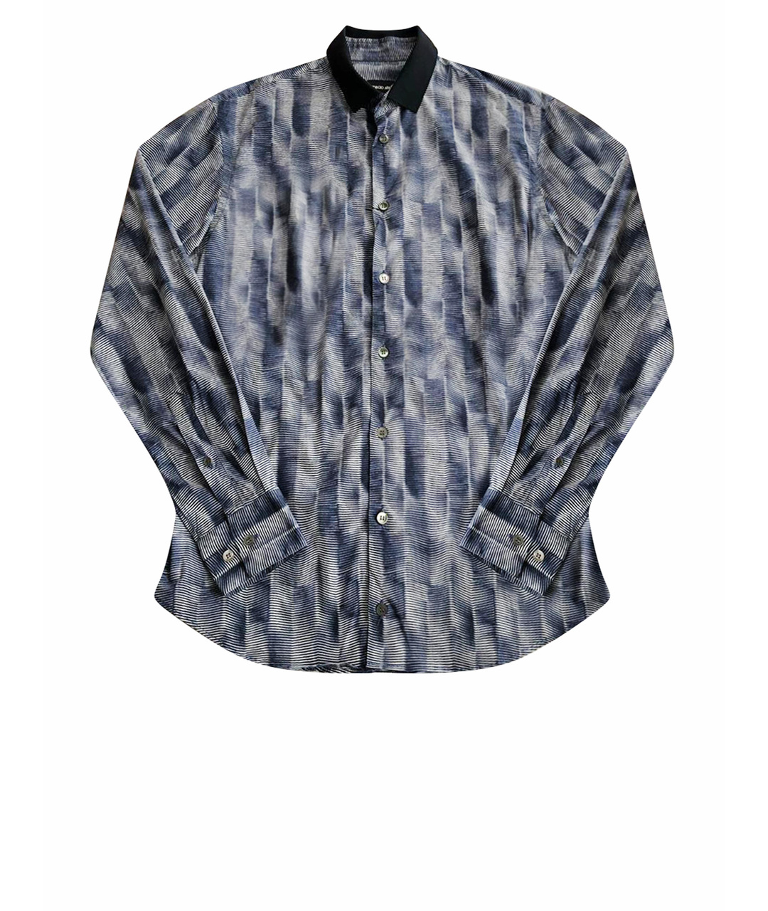 GIORGIO ARMANI Темно-синяя хлопковая кэжуал рубашка, фото 1