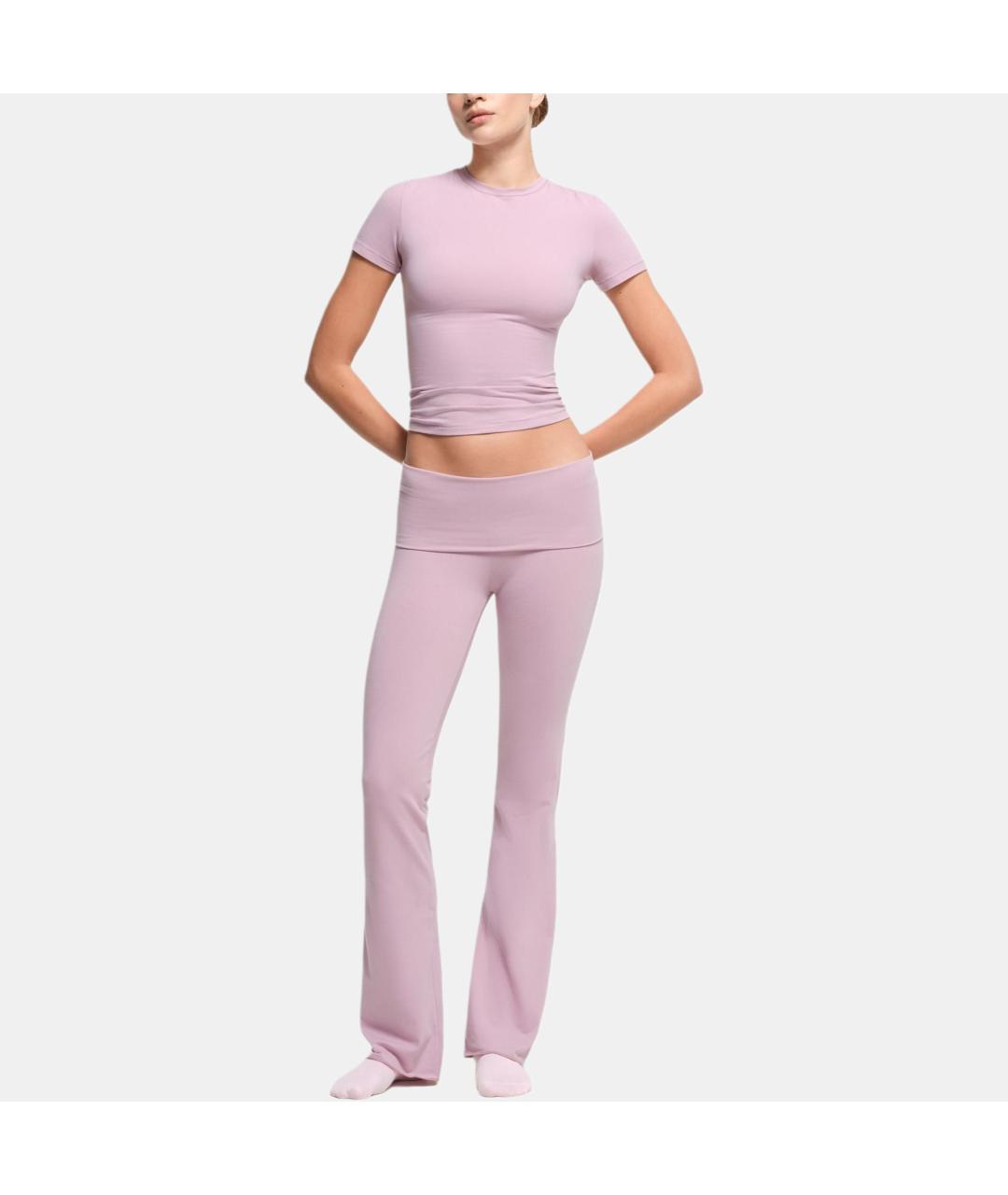 SKIMS Розовые прямые брюки, фото 3