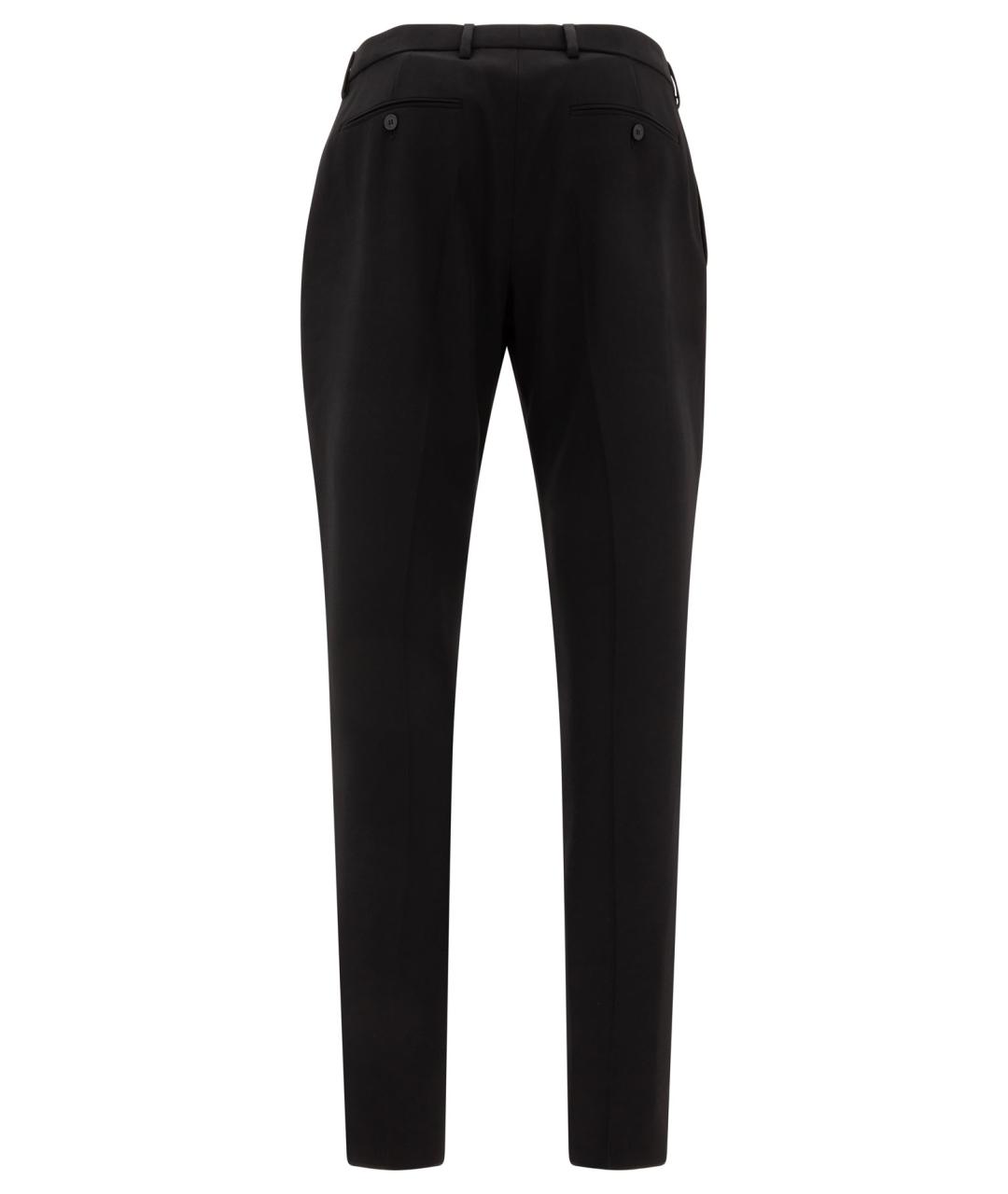SAINT LAURENT Черные шерстяные повседневные брюки, фото 2