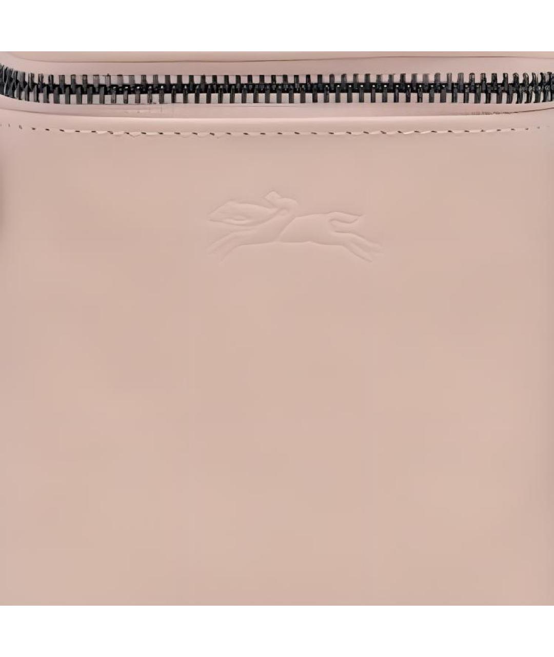 LONGCHAMP Розовая кожаная сумка через плечо, фото 3