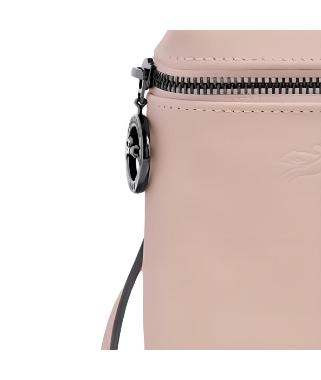 LONGCHAMP Розовая кожаная сумка через плечо, фото 2