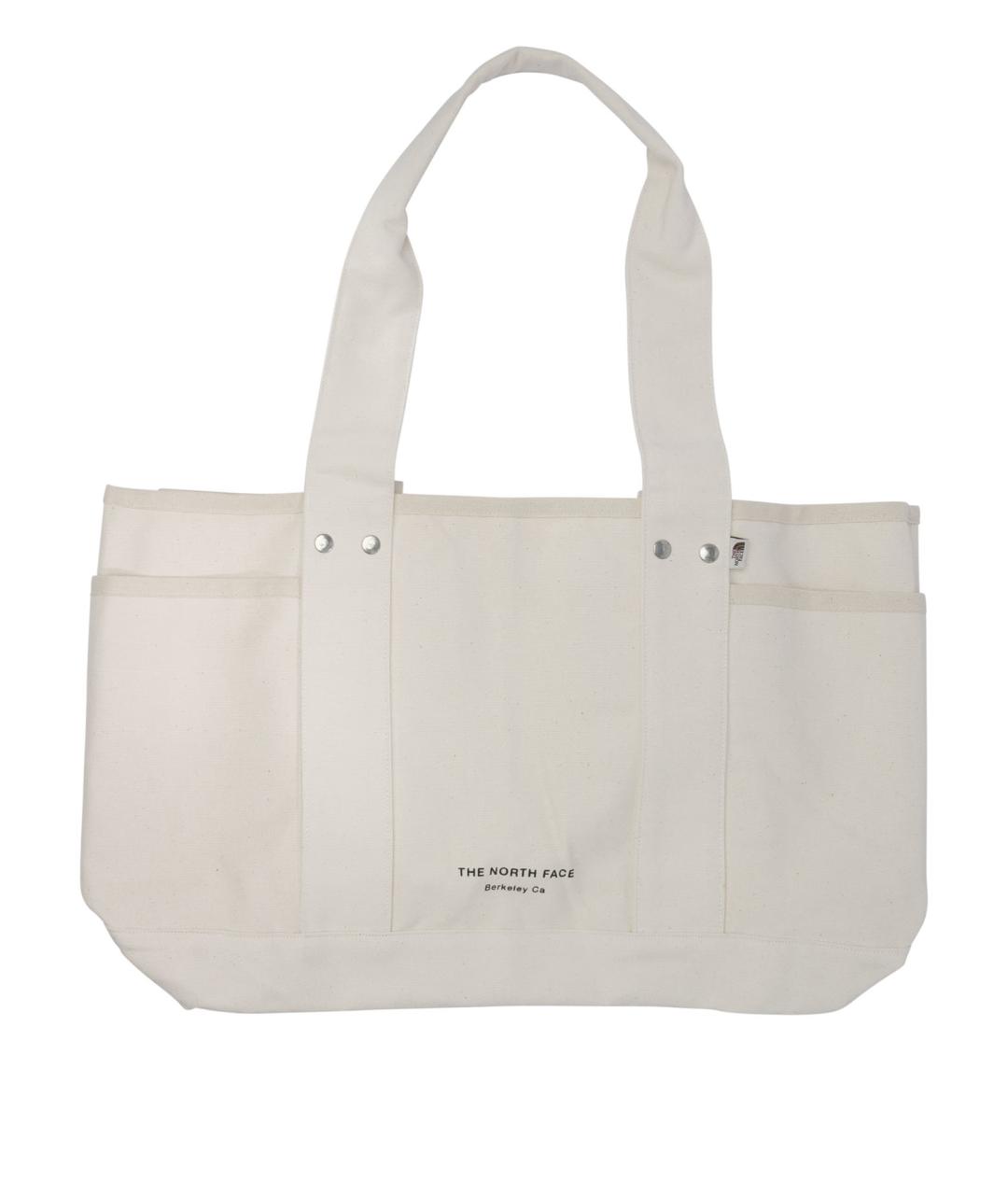 THE NORTH FACE Белая хлопковая сумка тоут, фото 1