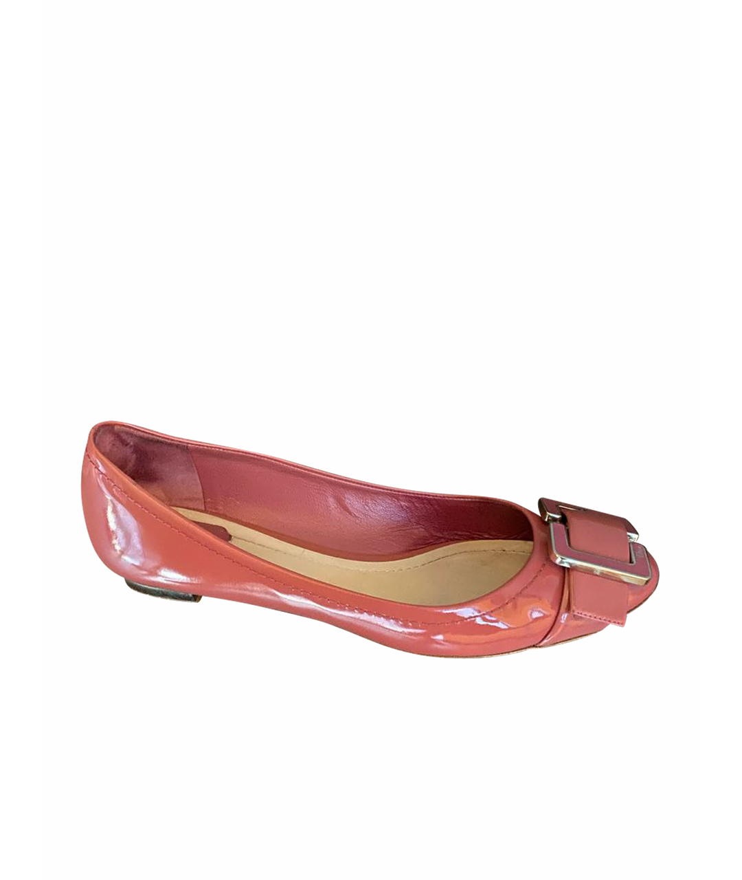 CHRISTIAN DIOR Коралловые туфли из лакированной кожи, фото 1