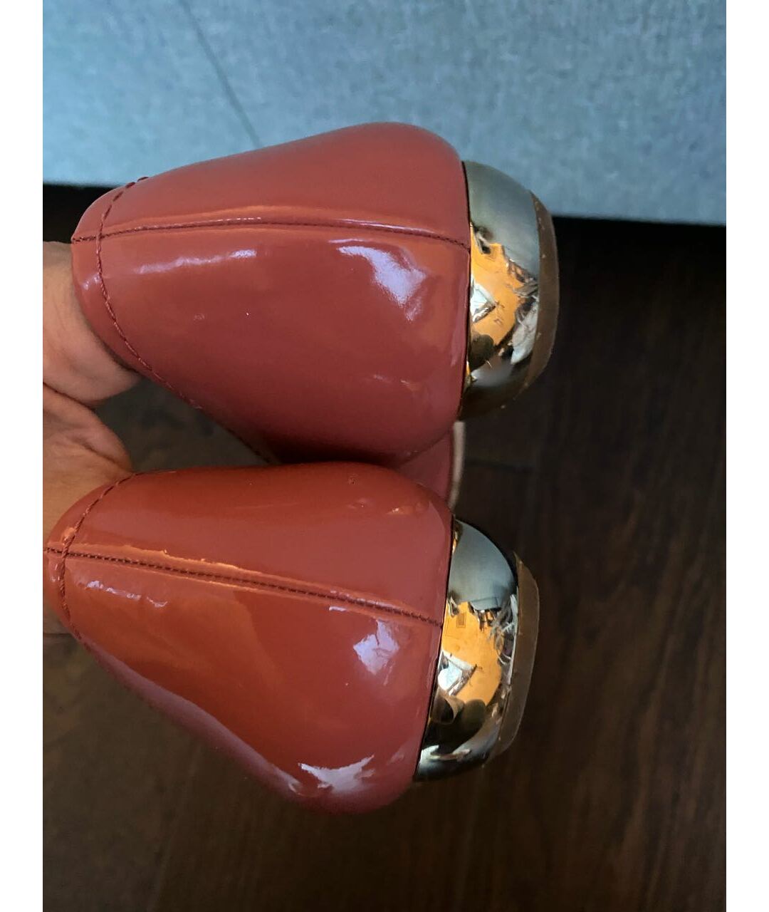 CHRISTIAN DIOR Коралловые туфли из лакированной кожи, фото 2